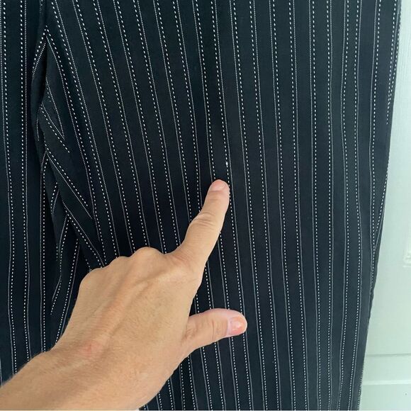 NOH Navy Blue & White Striped Trousers - Picture 7 of 9